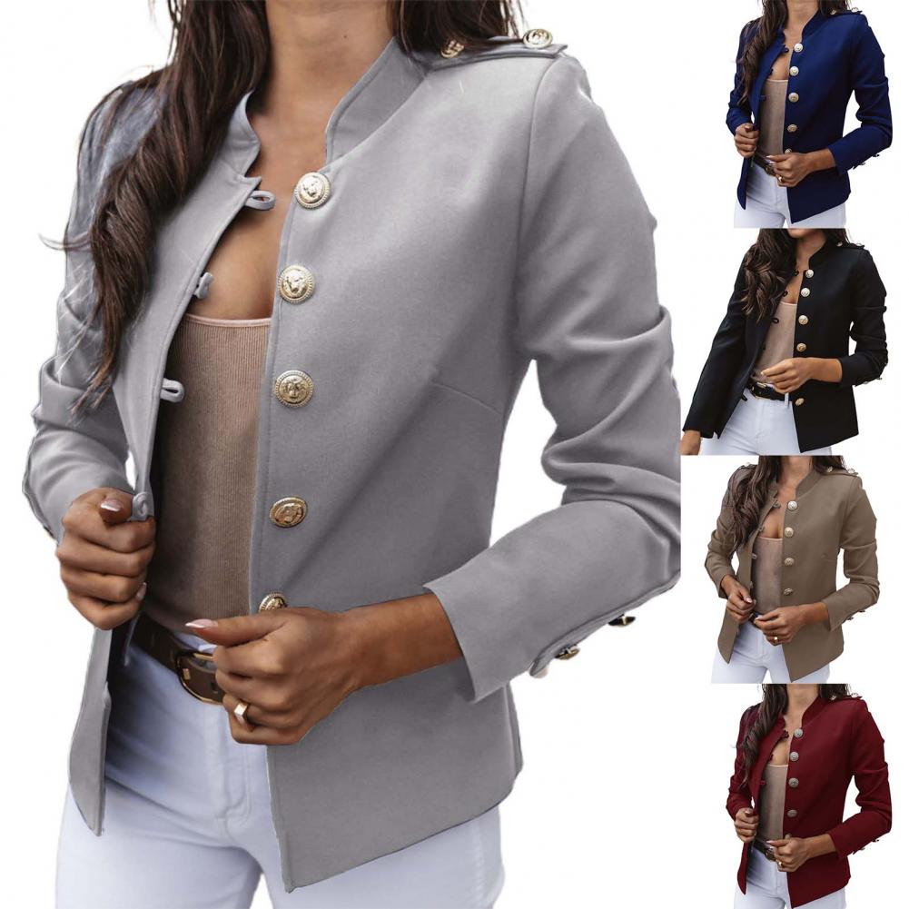 escritório blazer cor pura fino-fitting ternos casaco