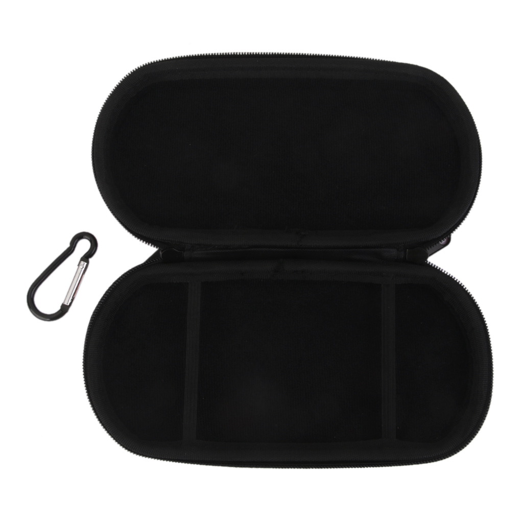 Game Carry Case W/Carabiner & USB Charging Cable for  PSP 1000/2000/3000