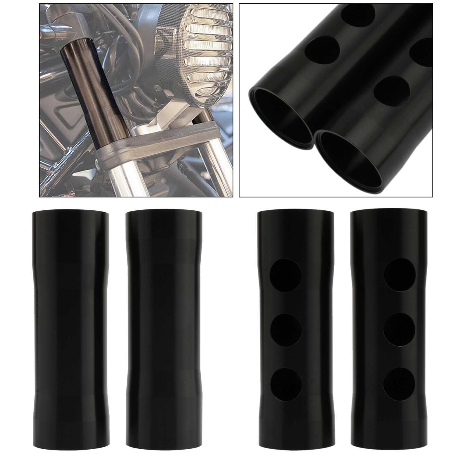 Front Fork Cover, Motoycle Front Fork Cover Gaiters Boots Shock Damping Dust Cover for Honda Rebel CMX500 CMX300
