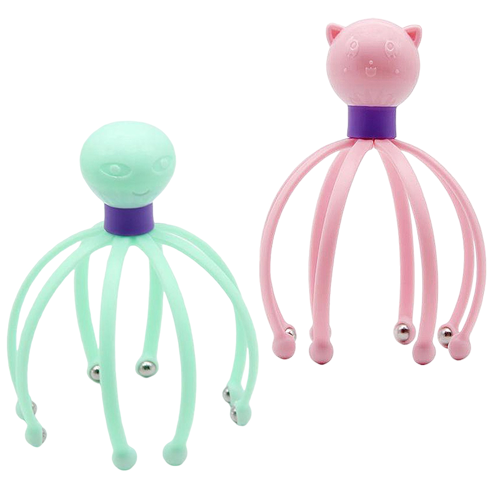 Scalp Massagers Rejuvenating Head No Hair Pulling Wires for Deep Relaxation Head Neck Massager Octopus Scalp Stress Relax 