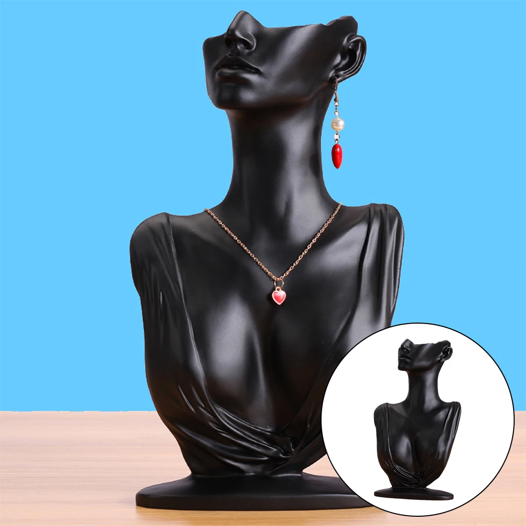Necklace Earring Display Bust Pendants Holder Organizer Mannequin for Women Trade Shows Organization Easy Use