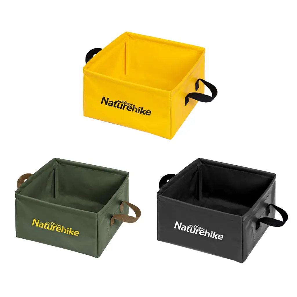 13L Collapsible Water Bucket Camp Bucket Wash Basin Pail Container Water Container Carrier for Outdoor Camping Cooking