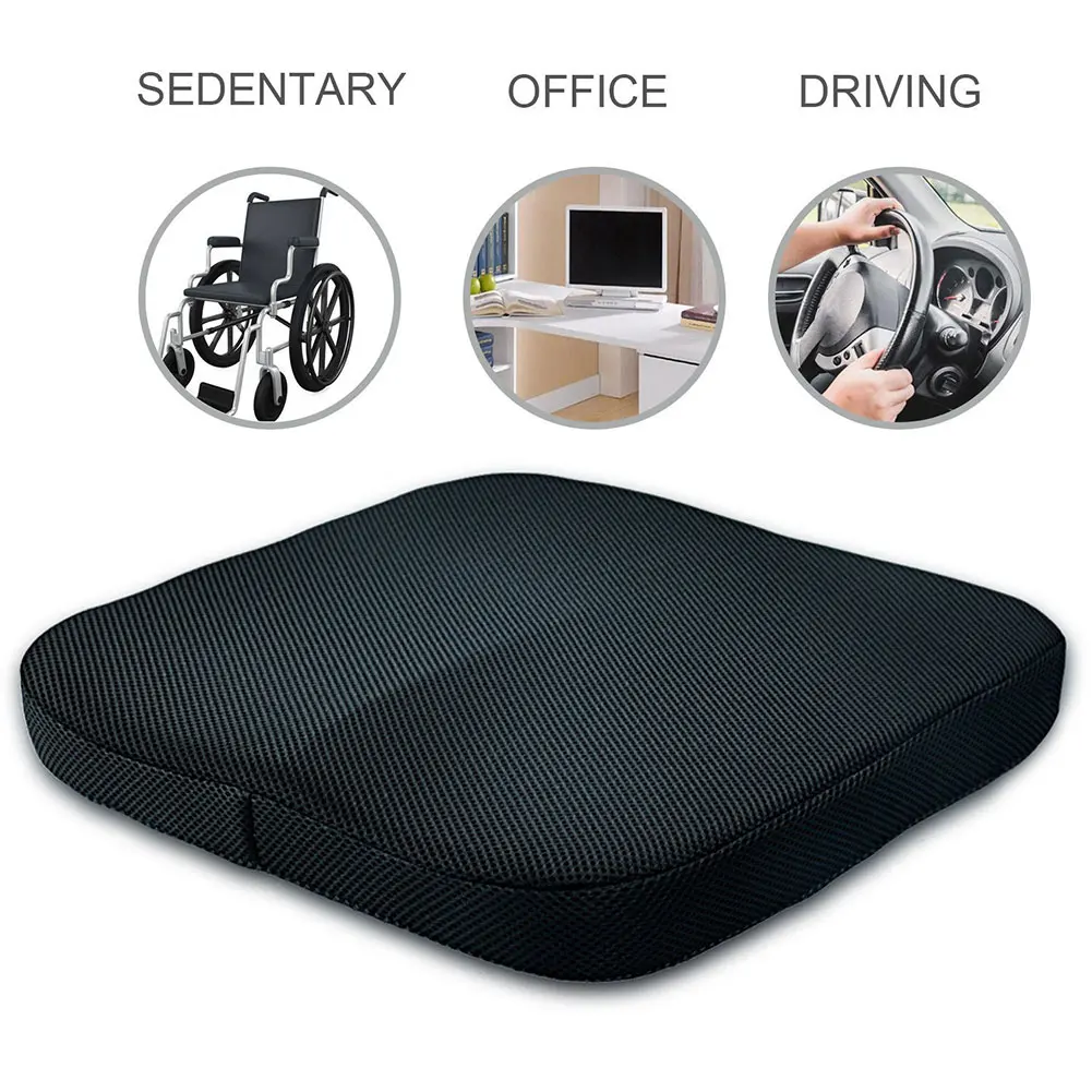 Pressure Relief Office Portable Wheelchair Orthopedic Memory Foam Seat Cushion Back Pain Home Soft Car Chair Pad