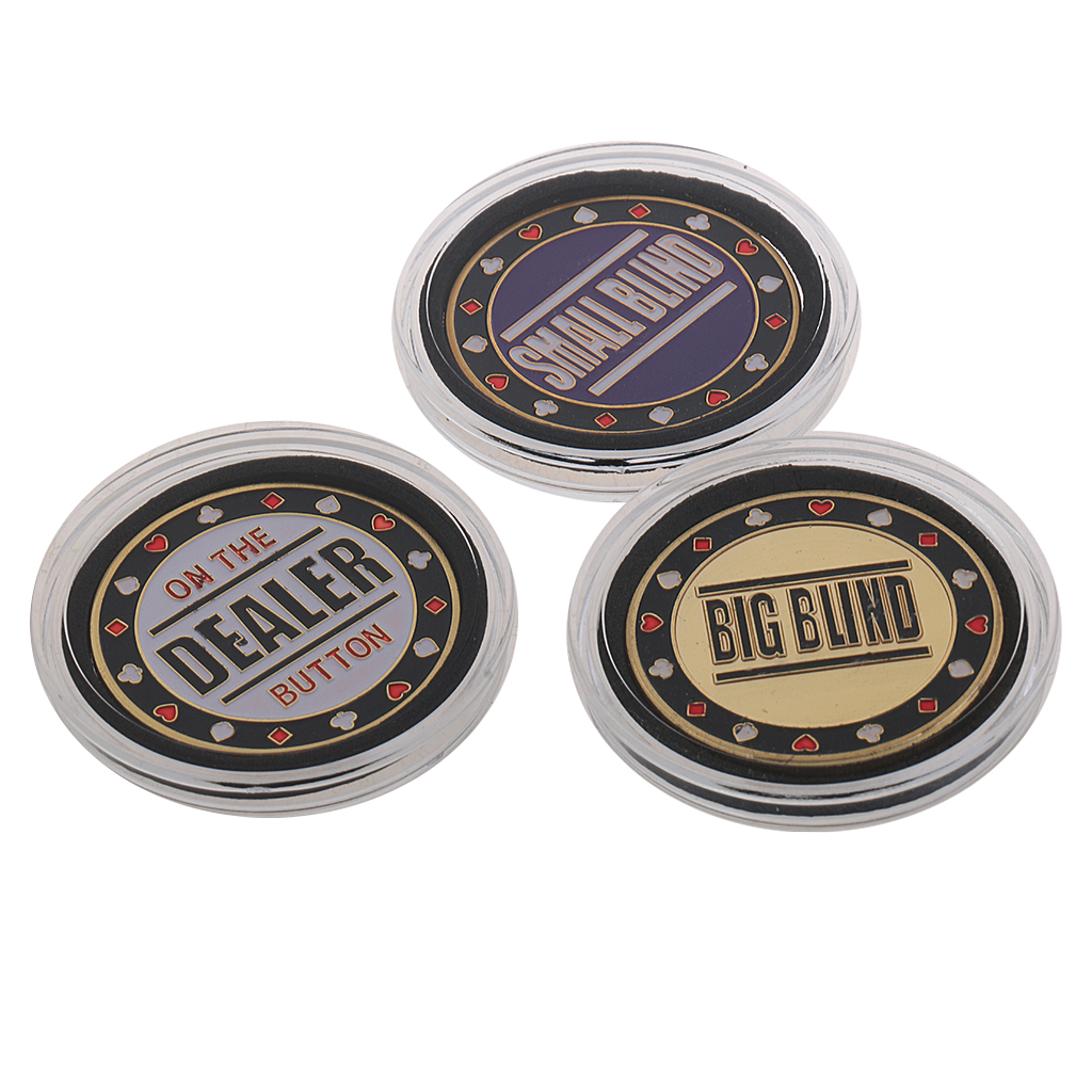 1 Dealer 1 Small Blind 1 Big Blind Poker Chip Set Poker Card Guard Protector