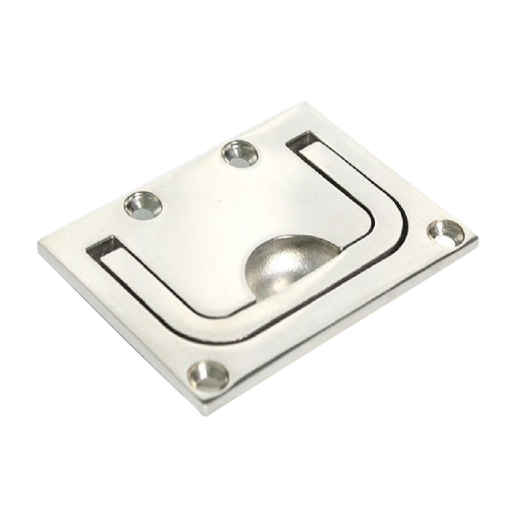 Boat Recessed Hatch Pull Handle Marine Locker Flush Lifting Latch 316 Stainless Steel - Size 3x2.2 Inch 76x56mm