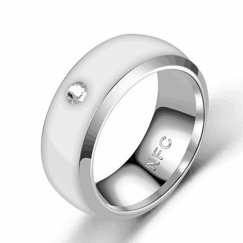 Smart Ring Wearable Technology Waterproof Unisex NFC Phone Smart Accessories Wearable Device Universal for Mobile Phone Connecte to The Mobile Phone Function Operation Ring Comfort Fit 