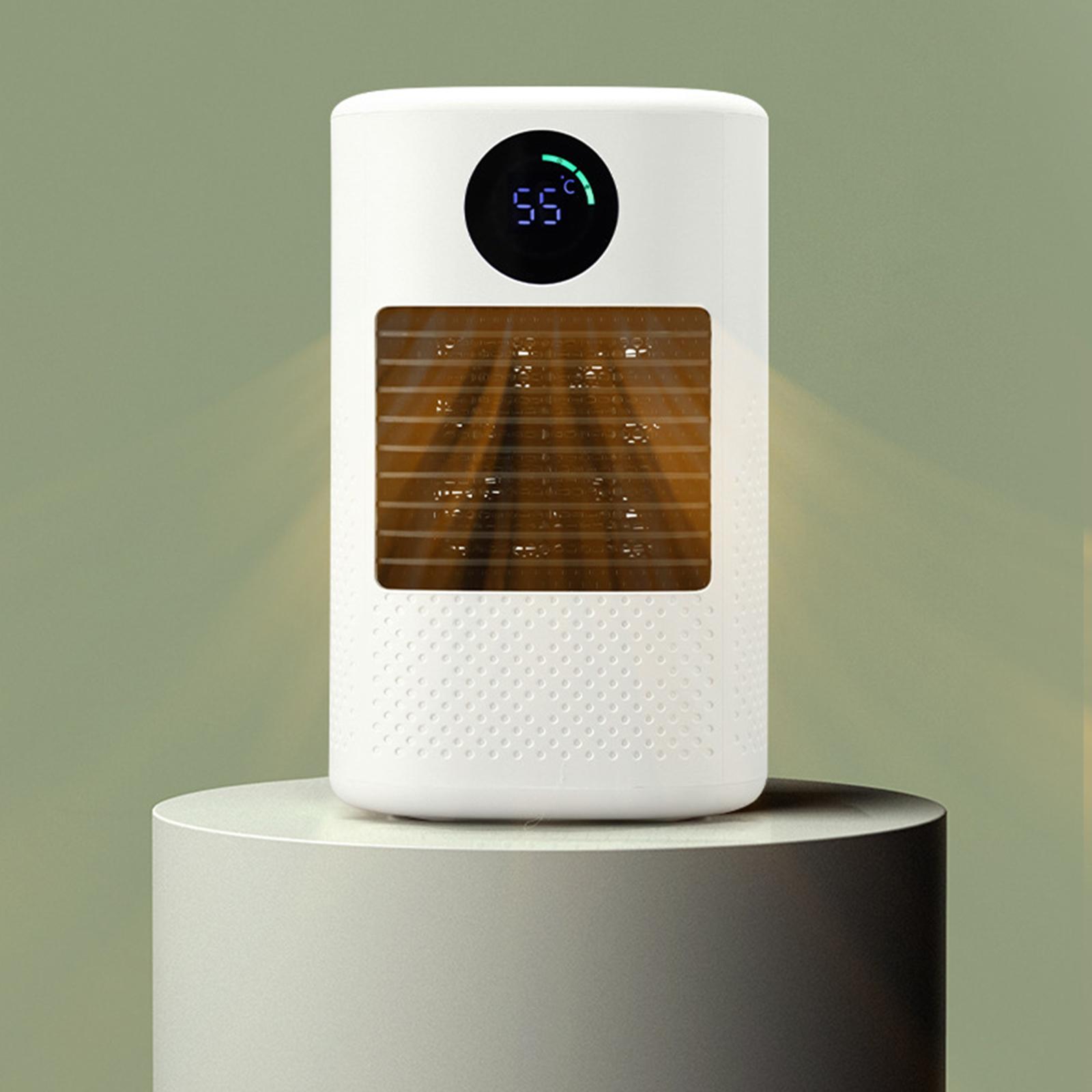Portable Space Heater Ceramic Indoor Small 3 Modes Electric Desk Heater Winter Air-Conditioner Radiator for Dormitory Low Noise