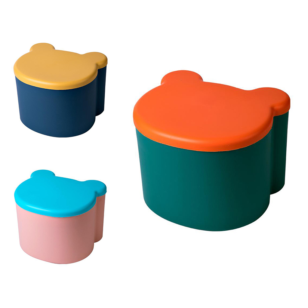 Kids Toys Organizer Children Storage Box Foot Stool Seating, Storage Stool Chest for Toys Books Snacks