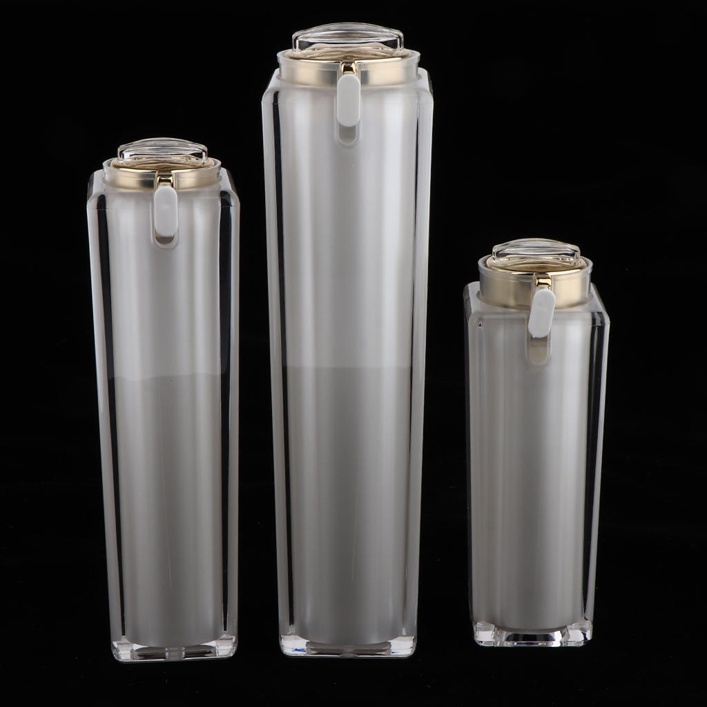 Empty Silver Airless BB CC Eyecream Lotion Cream Pump Plastic Container Cosmetic Jars Bottle Travel Containers