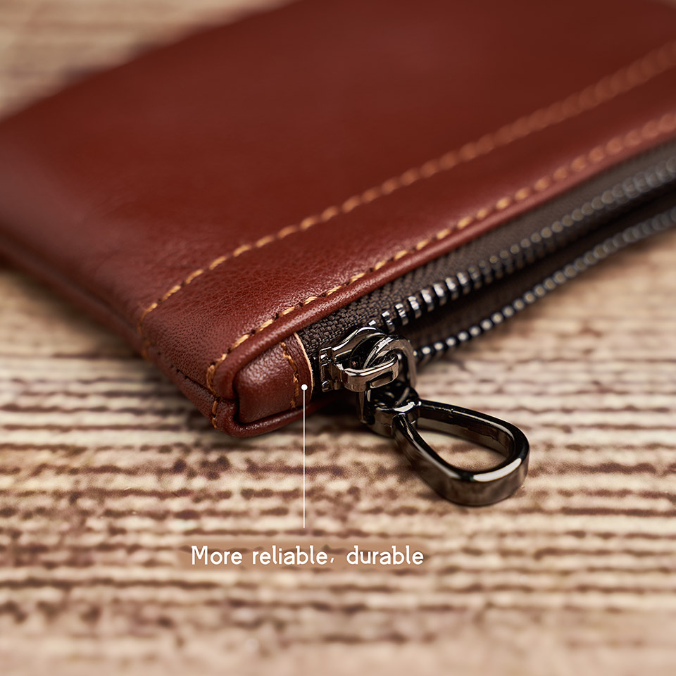 NUPUGOO 2021 Kleine Geldbörse Aus Echtem Leder Mini Karte Brieftasche Männer Frauen Casual Kleine Tasche Zipper Tasche Schlüssel Halter Geld taschen – Detail 9
