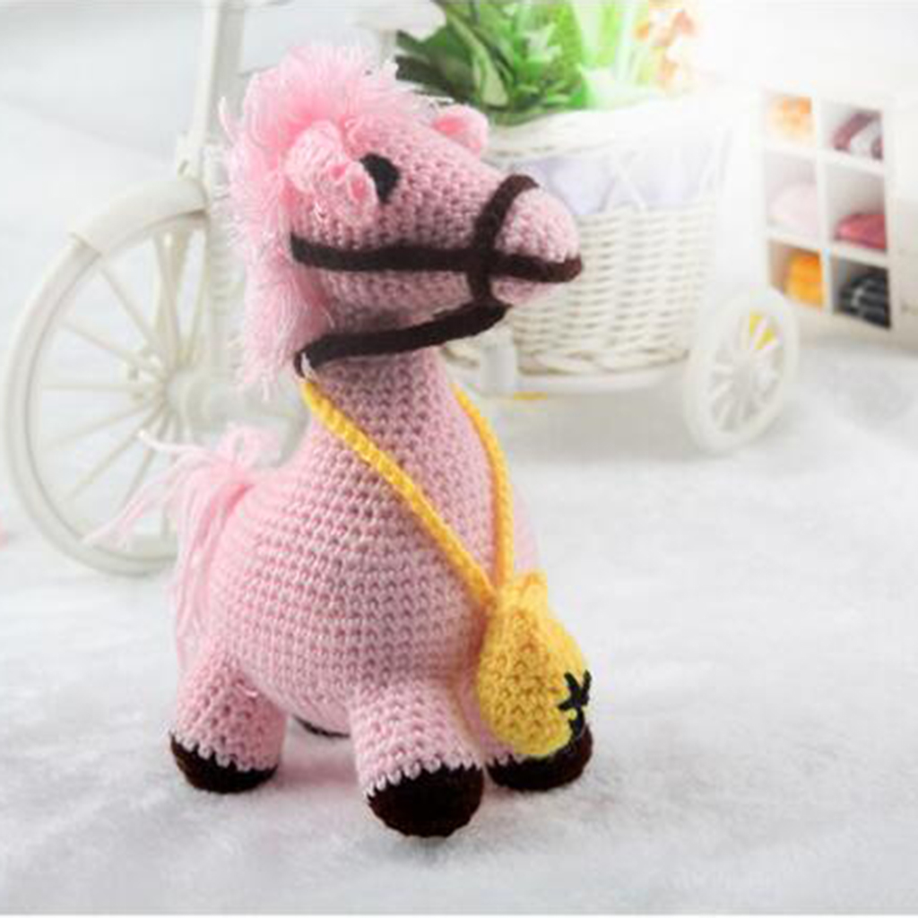 Doll Crochet Kit for Beginners Handmade Knitting Animal Horse Stuffed Toy