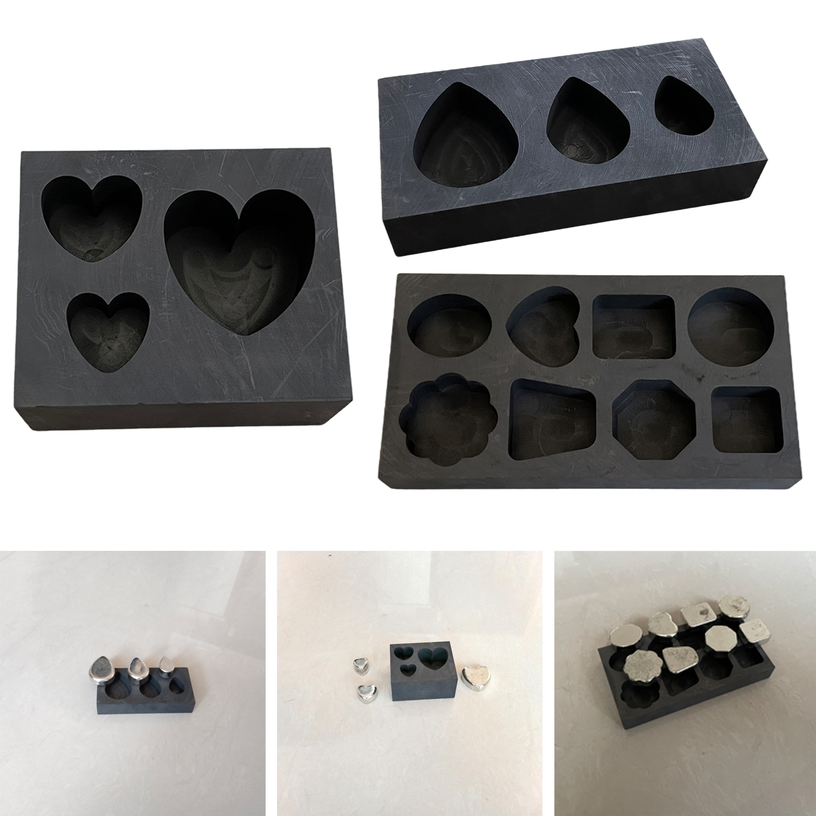Graphite Ingot Mold Crucible for Melting DIY Gold Alloy Brass Aluminum