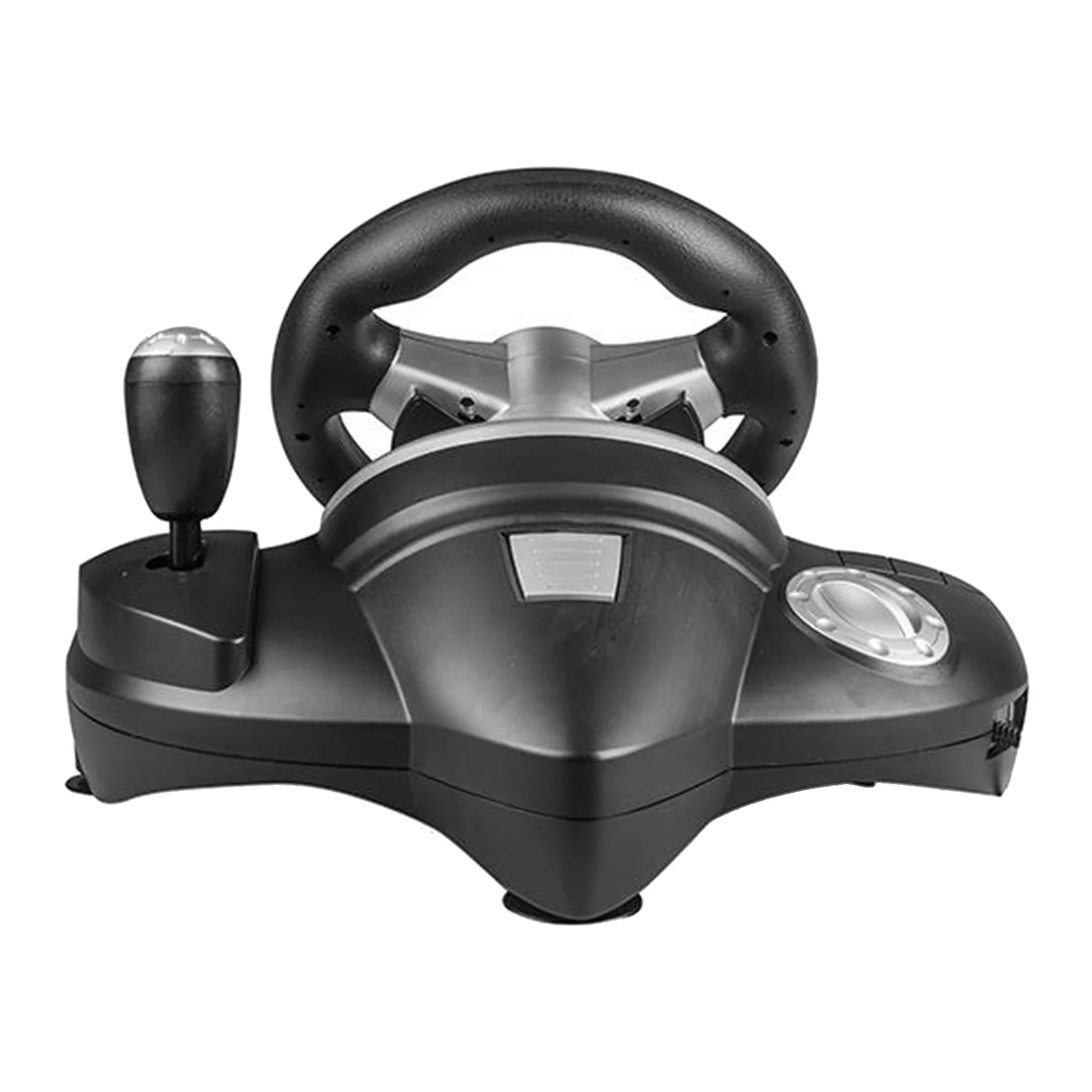 USB Vibration Car Racing Gaming Steering Wheel Pedal Driving Simulator for PS4/PS3 PC Black