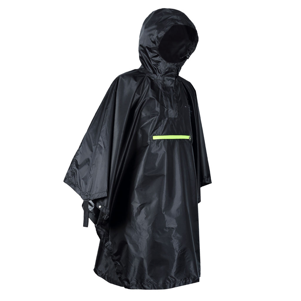 Raincoat Poncho Cycling Bike  Reflective Stripe Raincoat Hoodie