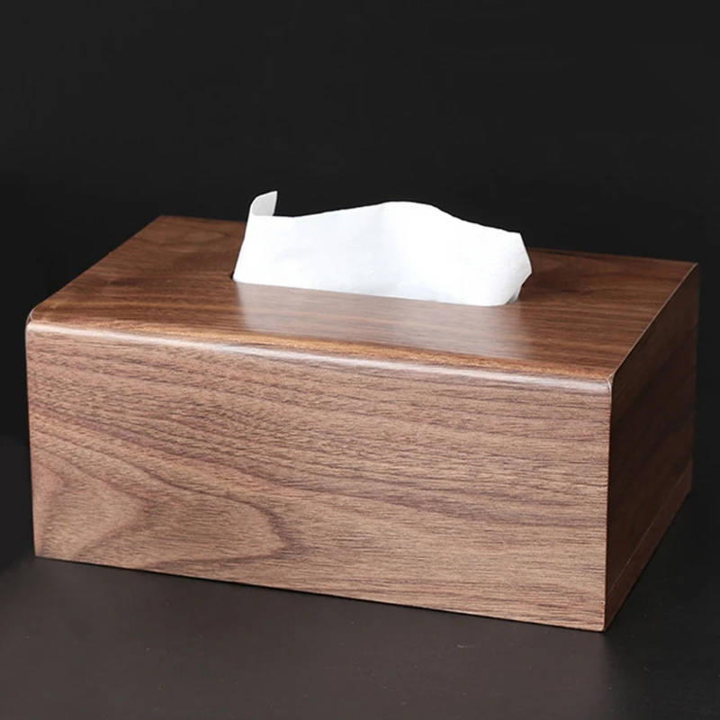 removível de madeira de luxo suporte de papel guardanapos caso