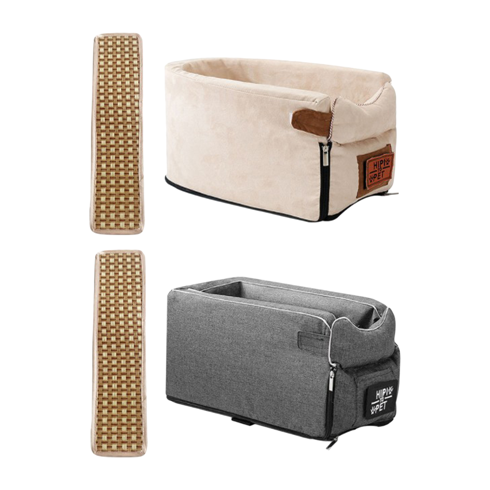 Portable Pet Car Booster Seat on Car Armrest Breathable Carrier Carry Cage Stable Carrying Dog Car Seat Basket with Cooling Mat