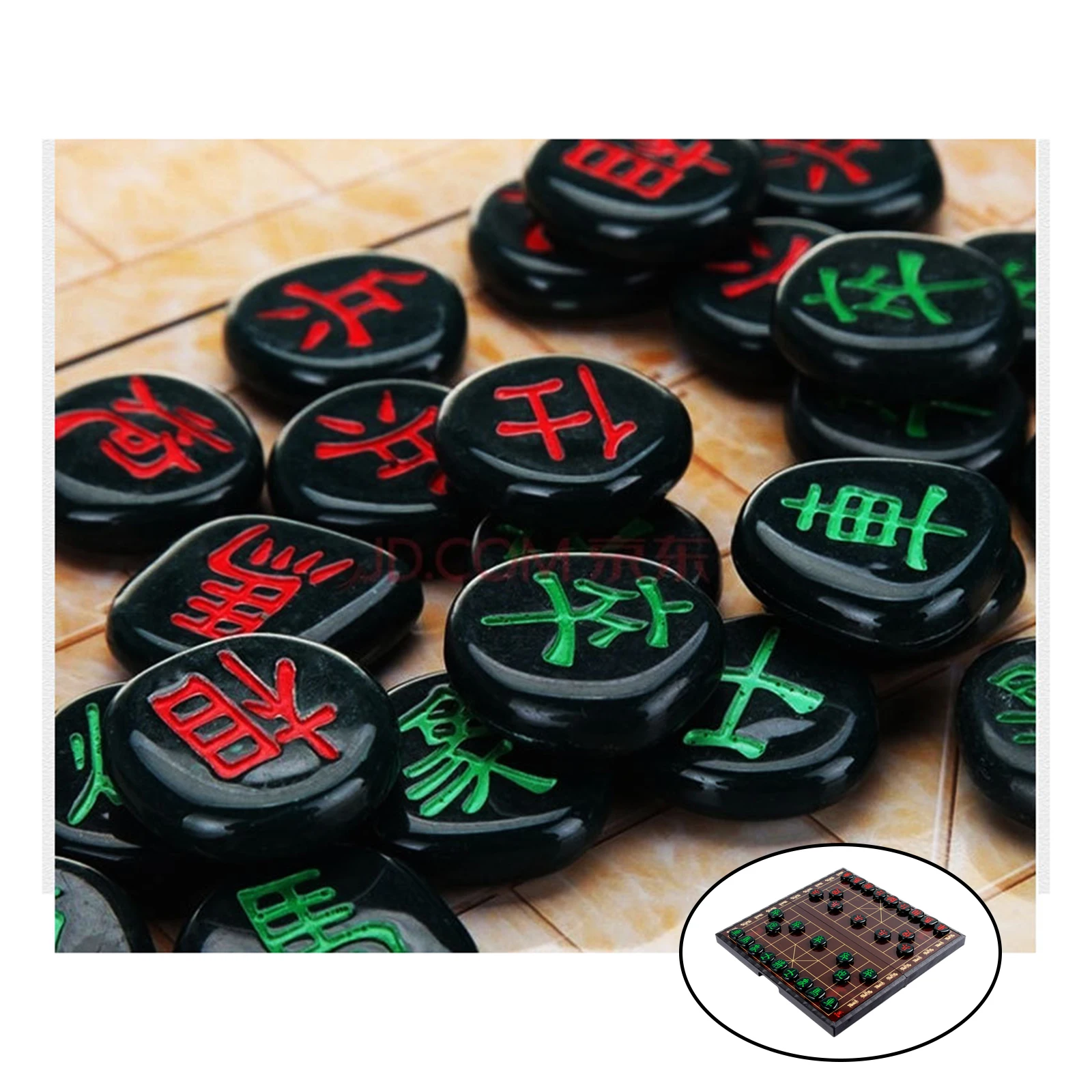 Large Chinese Chess Xiangqi Set Magnetic Compact Educational Toys Board for Gift Set Travel Board Two Players Kids