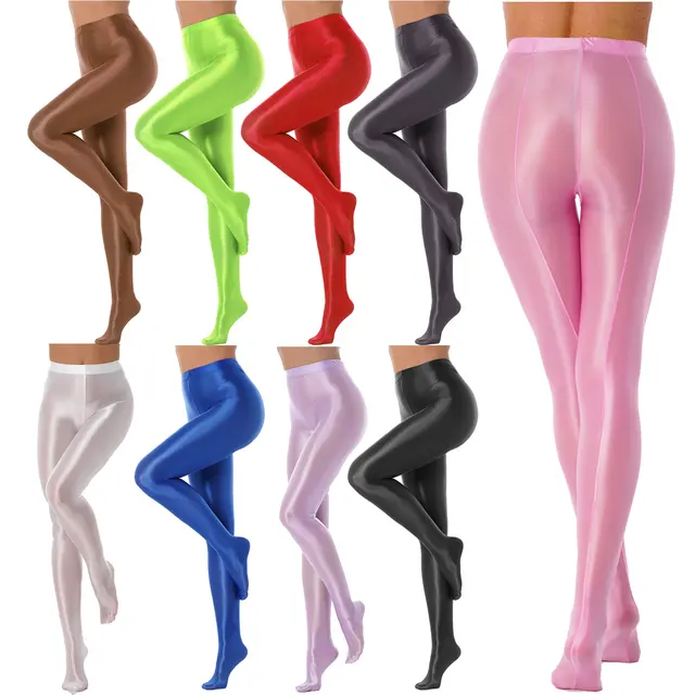 XCKNY satin oil glossy Leggings sexy tight high waist Leggings shiny smooth  pants Stretch hip lift color bodybuilding pants
