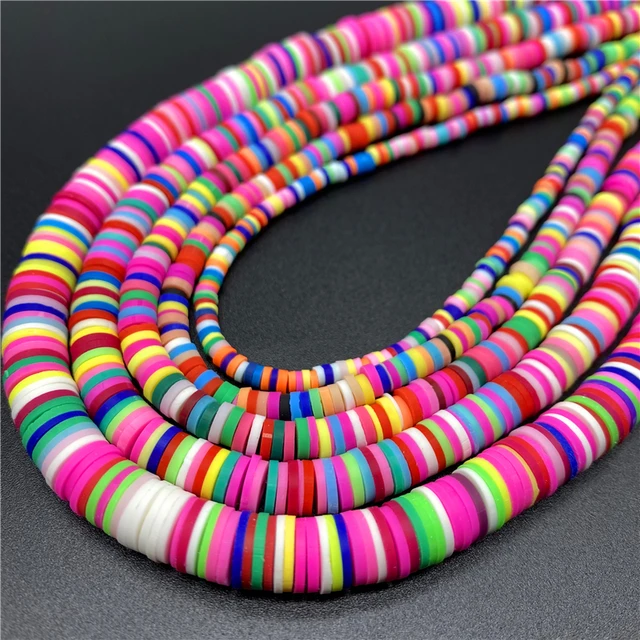 30pcs Flat Round Shape White Black Clay Beads Polymer Clay Spacer Beads For  Jewelry Making Diy Bracelet Necklace Handmade - AliExpress