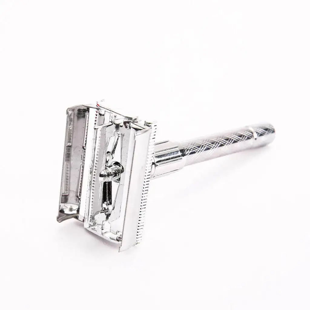 Adjustable Double Edge Razor Safety Razor Long Handle with Blade Traditional Stainless Classic for Travel Home Use Men Beard Adjustable Double Edge Razor Safety Razor Long Handle with Blade Traditional Stainless Classic for Travel Home Use Men Beard