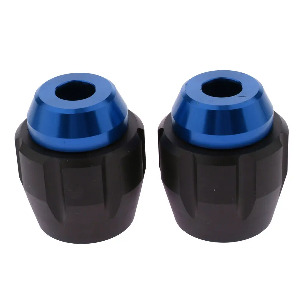 Front Axle Fork Crash Protector Sliders Motorcycle Slider  Pads for Motorcycles Front Rim Wheel (Blue)