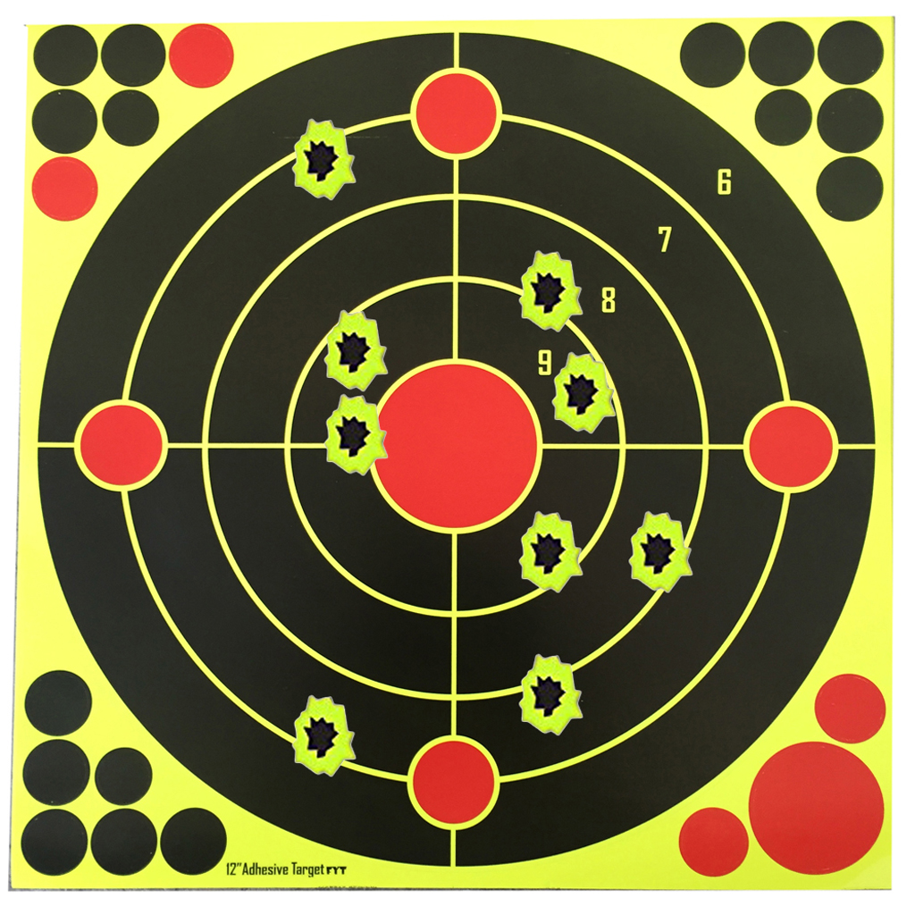 10 Sheet Shooting Targets,  12" Reactive Splatter Florescent Paper Target for Hunting Archery Arrow Training