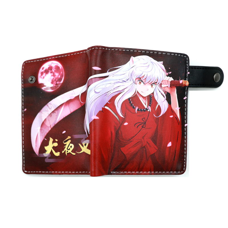 Inuyasha Higurashi Kagome Kikyou Anime Button Wallet