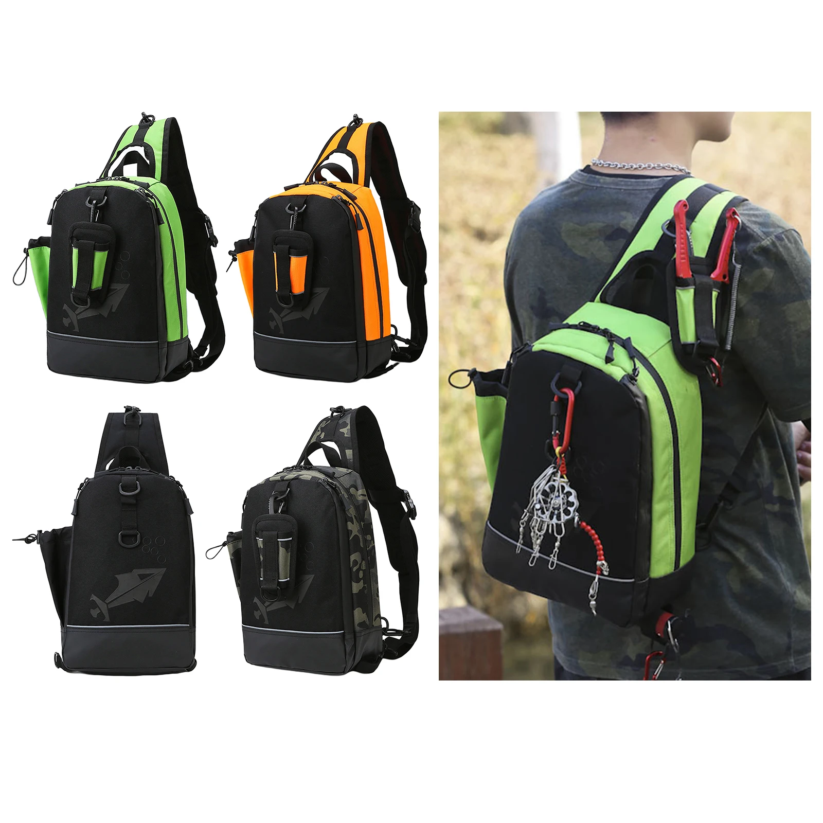 Oxford Cloth Chest Bag Hunting Fishing Bags Camping Hiking Men`s Shoulder Bag Day Pack for Travel Outdoor