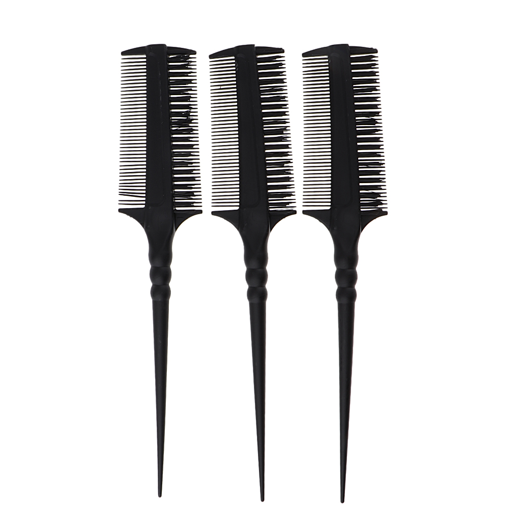 3pcs Fine Tooth Comb Hair Dye Brush Teasing Highlighting Tint Comb Barbers,Application of Hair Dye