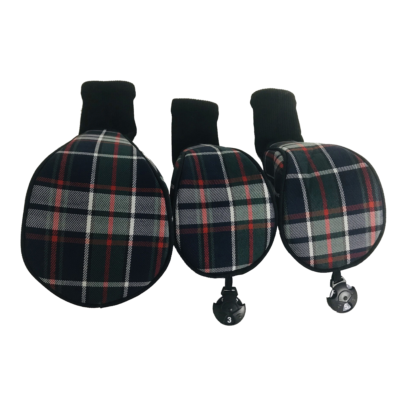 3Pcs Head Covers Driver 460cc 1 3 5 7 X Fairway Woods Headcovers Protective Covers Fits All Fairway Clubs