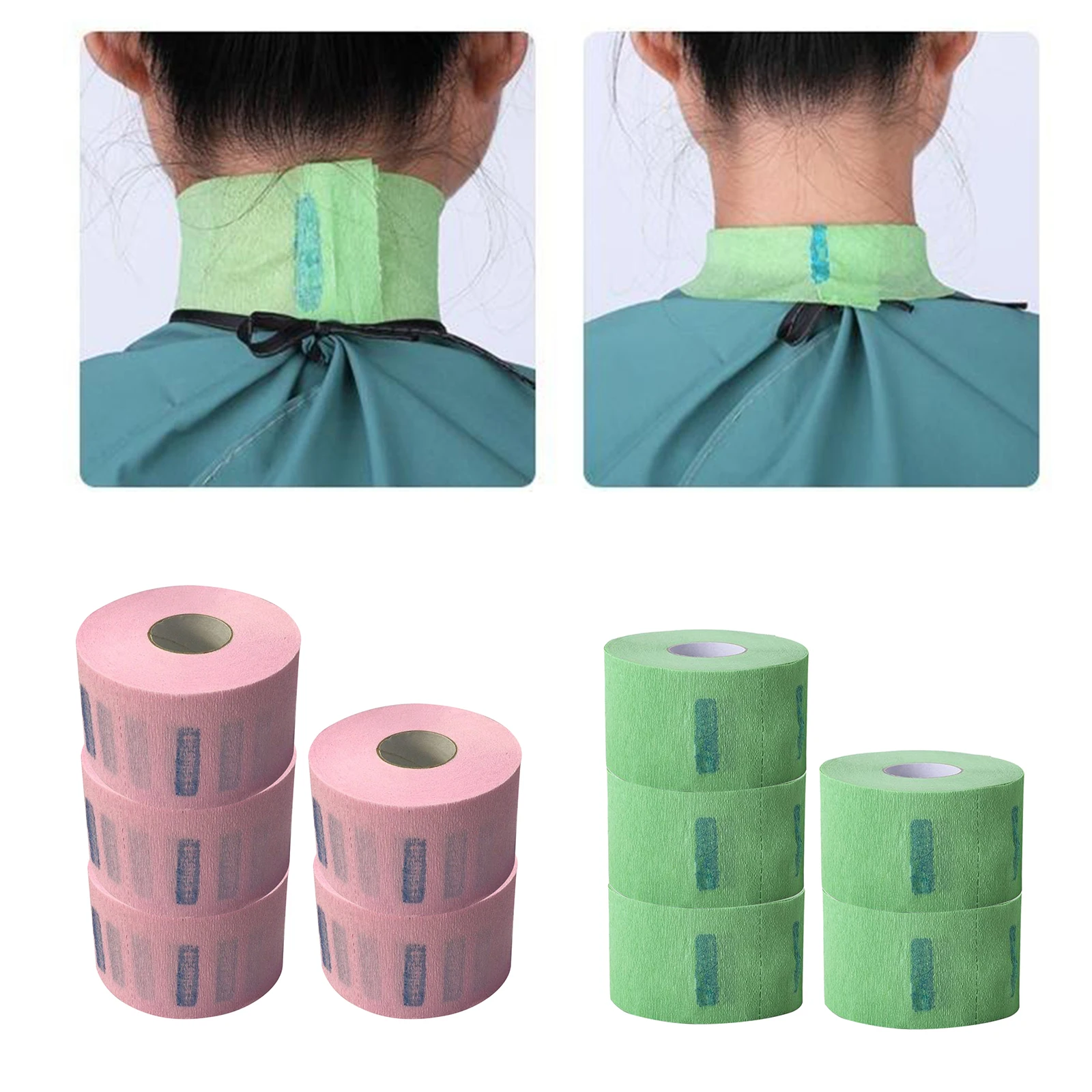 500pcs Stretchy Disposable Neck Paper Strips Barber Salon Hairdressing