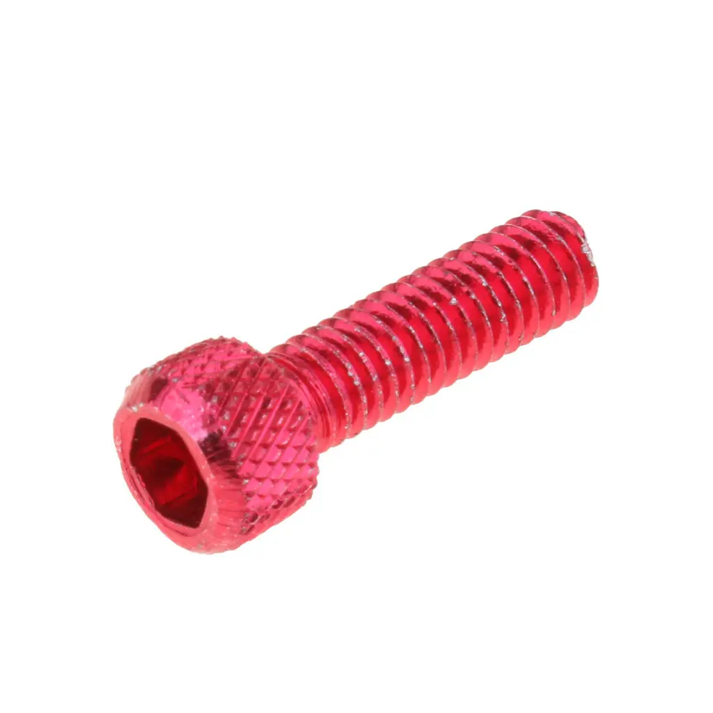 10pcs M6x20mm Aluminum Alloy Hex Keys  Socket Head Cap Screws Red