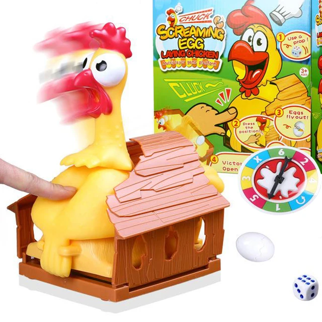 Jogo de tabuleiro interativo de plástico, sortudo e galinha