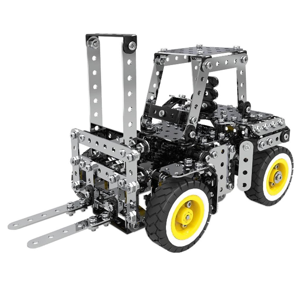 Kids Children Construction Assembled Forklift Model Kit , STEM Learning Building Toy, 589 Pieces with Wrench and Screwdriver