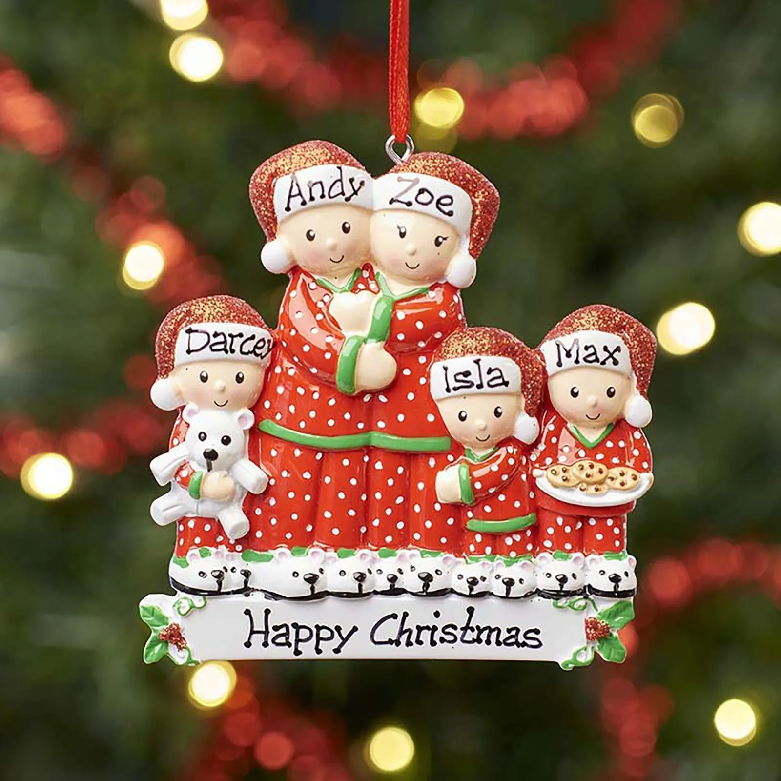 Home Decor Xmas Gifts for Christmas Tree DIY Personalized Survived Family of 2 Christmas Ornament Holiday Decorations MELARQT Family Christmas Hanging Resin Snowman Christmas Tree Hanging Pendant 