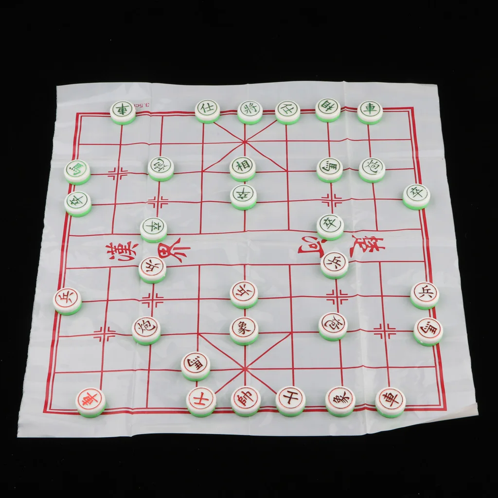 Portable Xiangqi Chinesisches Schach Set Magnetic Faltbare Brettspiel 