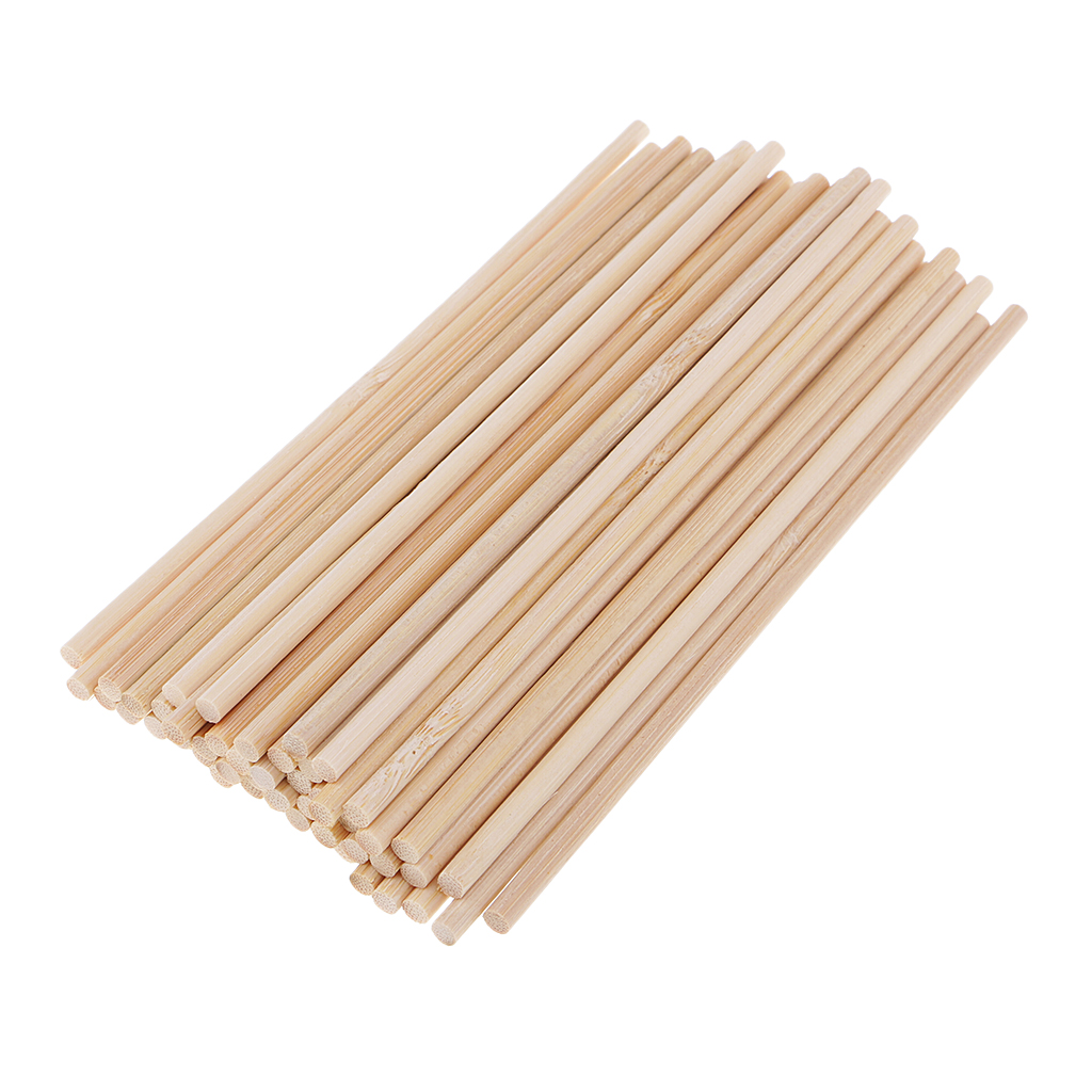 Round Blank Unfinished Bamboo Wood Wooden Lolly Lollipop Stick Dowel Rod Pole for Woodcraft Hobbies DIY Craft