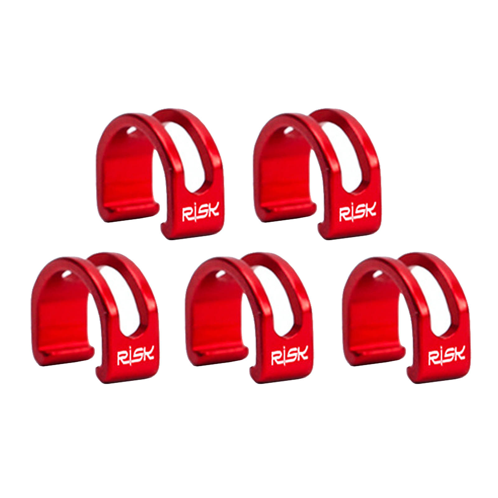 8x Bicycle C-Clips Clamps Housing Hose Guide Shifter Aluminum Alloy Clamp U Shaped Buckle for Brake Cable Derailleur Shifter MTB