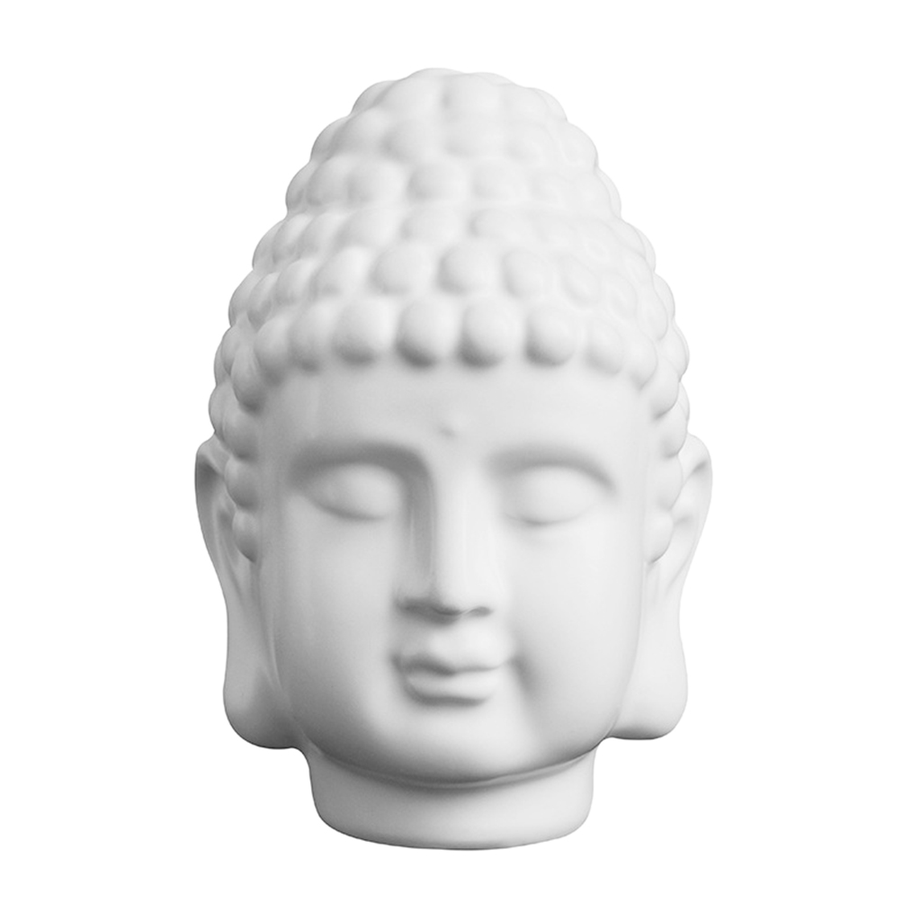 Resin Buddha Statue India Buddha Head Statue Sakyamuni Tathagata Figurine for Home Office Decor Shop Ornament