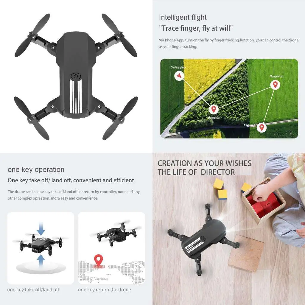 Multi-function RC Drone  Altitude Hold for Beginners Adults Foldable Drone with Wifi FPV Live Video 4K Camera Mini Wifi Camera