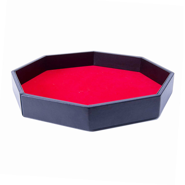 Portable Octagonal Dice Tray Red Velvet Rolling Mat Table Games RPG And D&D