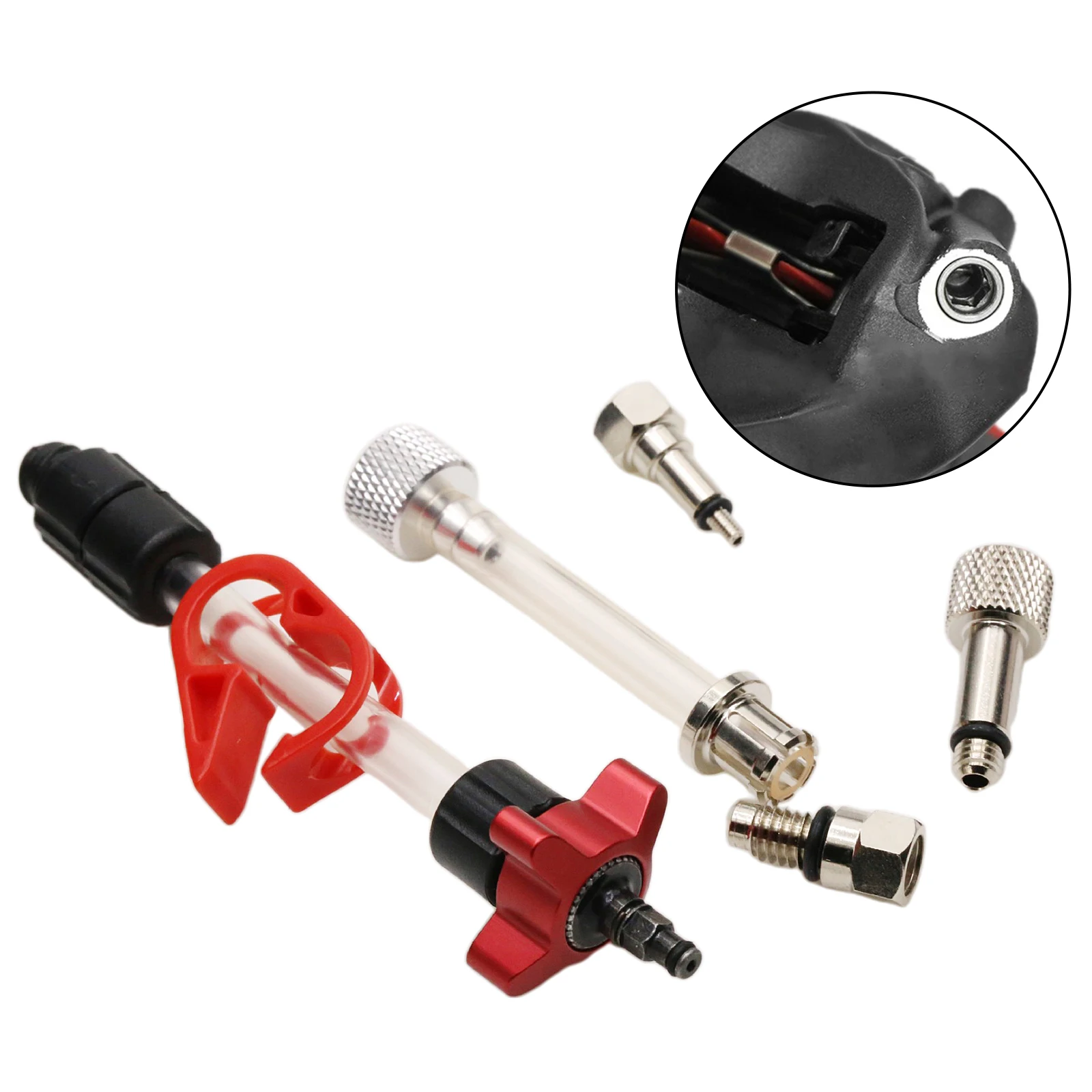  POINT Oil Bleed Kit Spare Parts  Hydraulic Disc Brake Bleeding Tools Fitting Adapter for Edge Fit Promax