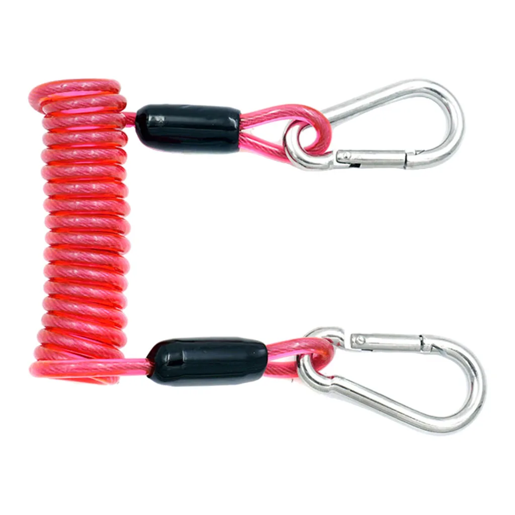 MagiDeal Professional Scuba Diving Spiral Spring Coil Lanyard Safety Emergency Tool for Outdoor Climbing Underwater Photography