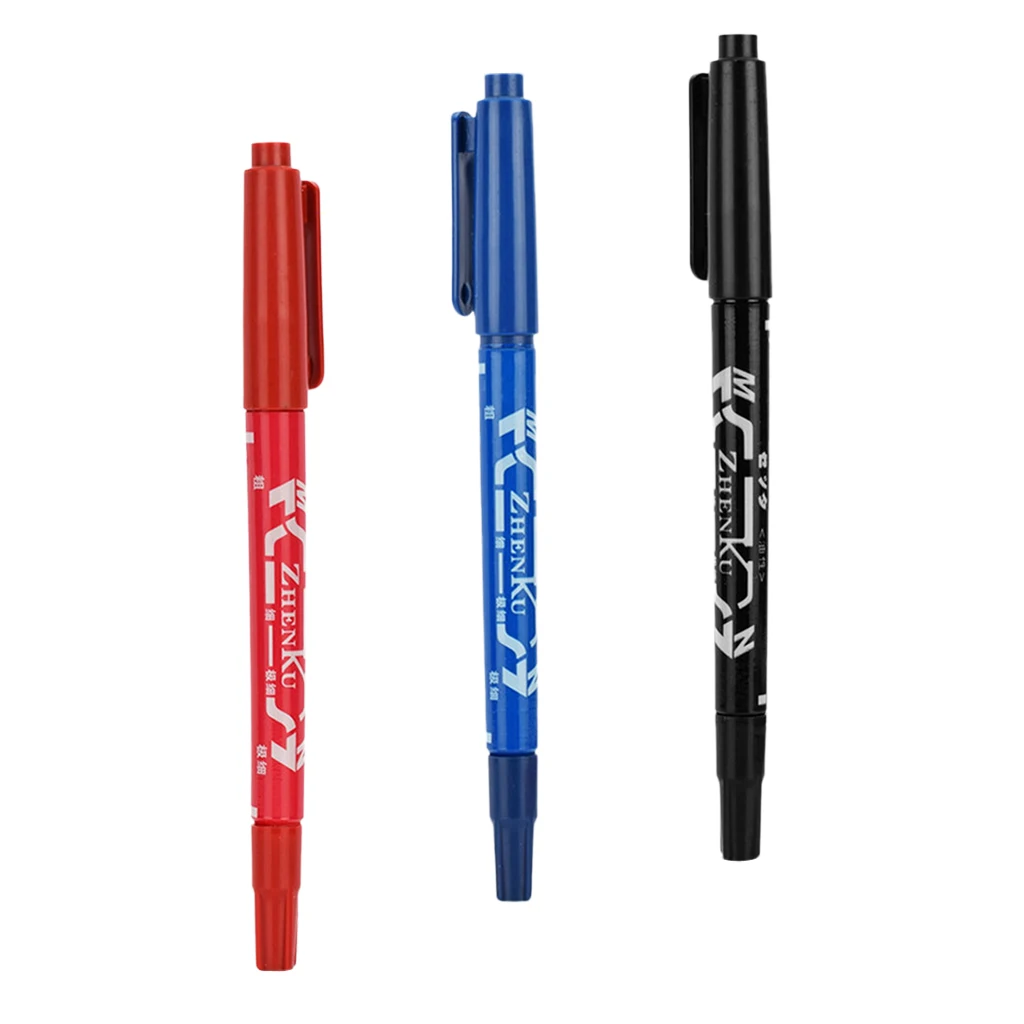 3Pieces Disposable Skin Marking Pens,For Demarcate Sites Tattooed&Pierced Pencil