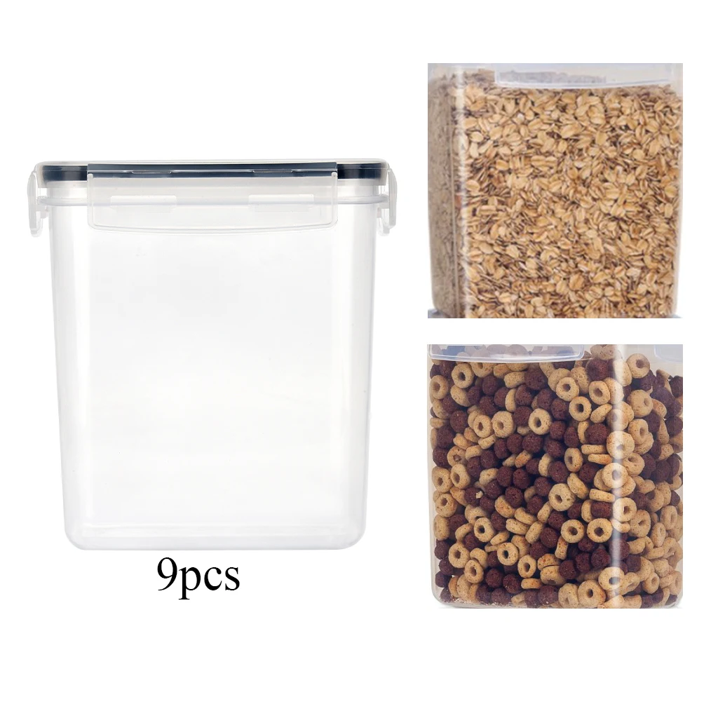 Easy-pouring Rice Case Kitchen Container Plastic Storage Cereal Box Grain Bean 
