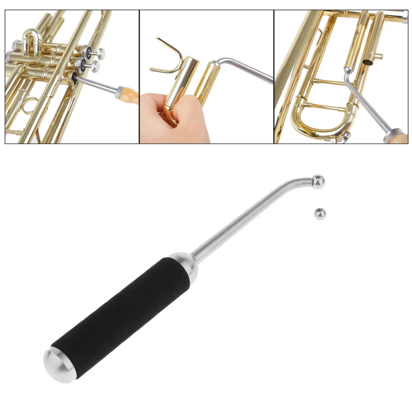 Trumpet Repair Handle Maintenance W/ 2 Balls Accessories Instrument Trumpet