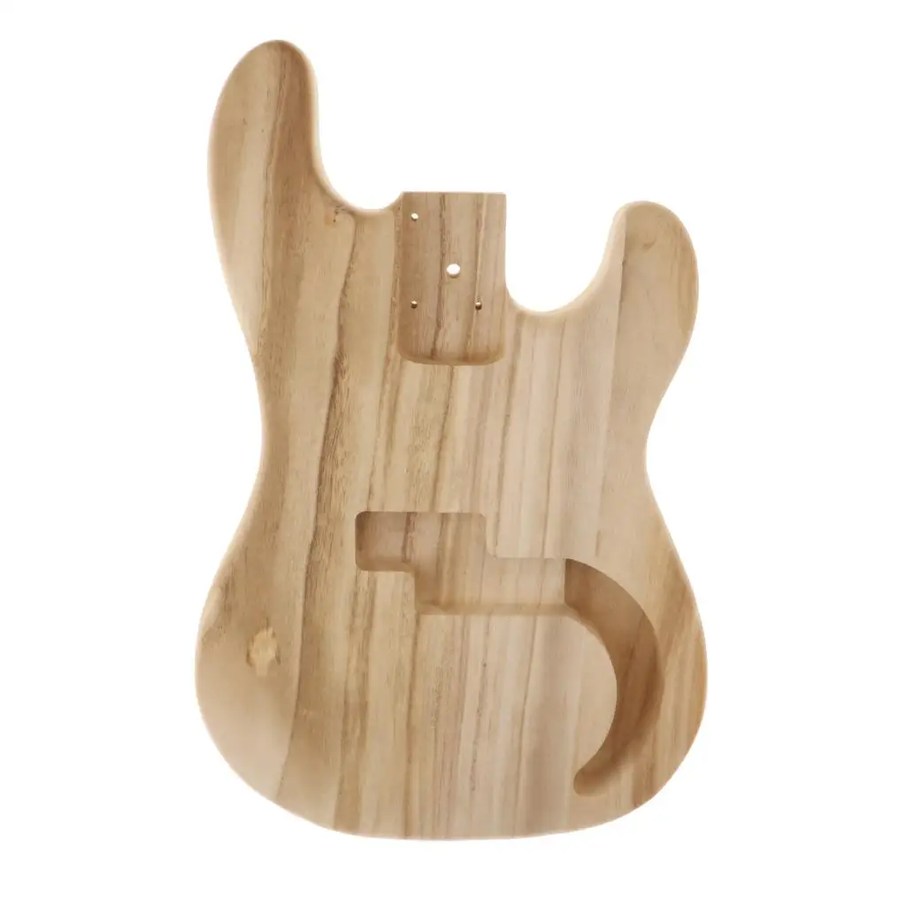 Unfinished Guitar Body Maple Solid Wood DIY Electric Bass Replacement Set for PB Bass/ P-bass / Precision bass