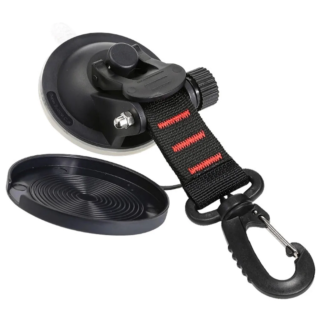 Max 10 kg Weight Car Boat Camping Suction Cup Anchor with Hook Tie Down, Black