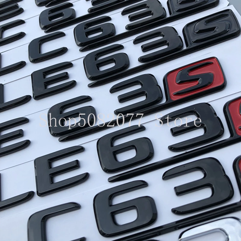 Mercedes Trunk S Badge Emblem Glossy Red CLA45 C63S GLC63S E63S GLS63S AMG 2020