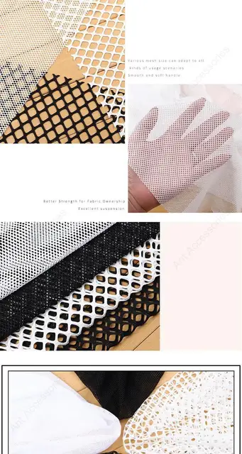 155x45cm 2x2 Low-Stretch Mesh Fabric for Sewing Mosquito Net